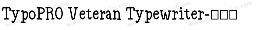 TypoPRO Veteran Typewriter字体转换
